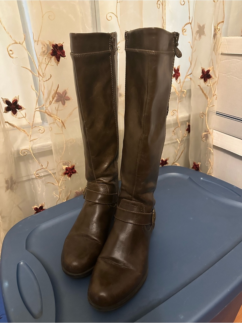 Relativity Classic Tall Vegan Leather Riding Boots - Brown 9